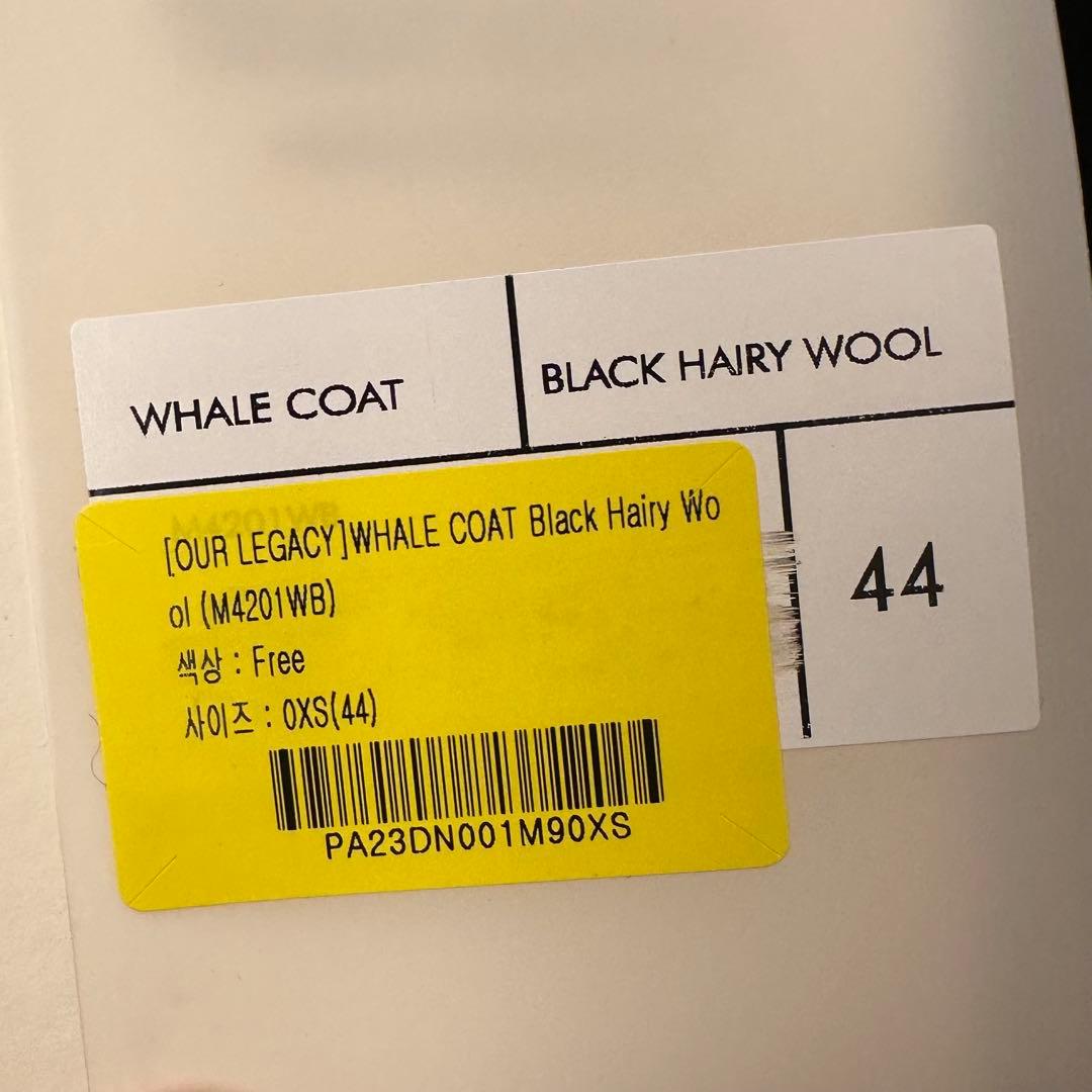 OUR LEGACY WHALE COAT ブラック 44