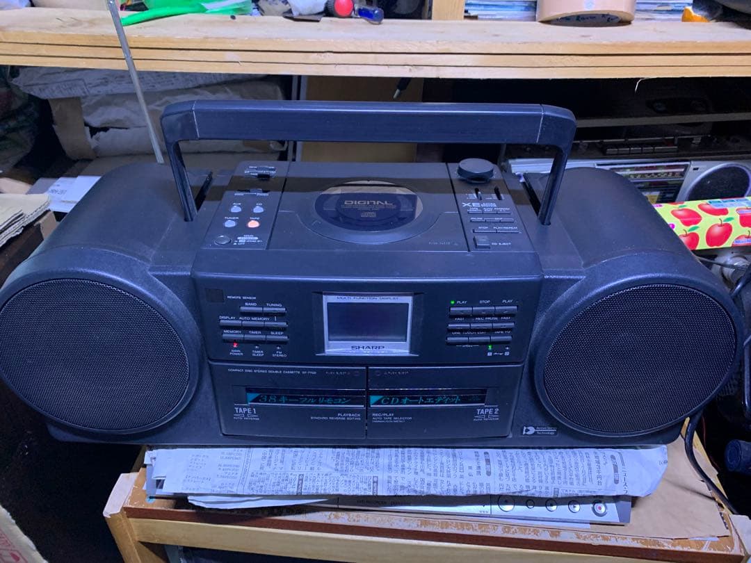 【美品、再生ok】SHARP QT-77CD コンパクトディスク ダブルカセット