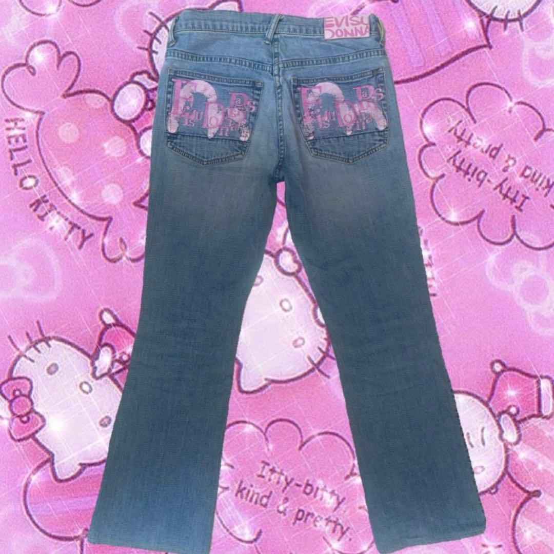【EVISU DONNA】カモメペイント　デニムパンツ　Y2K 00s