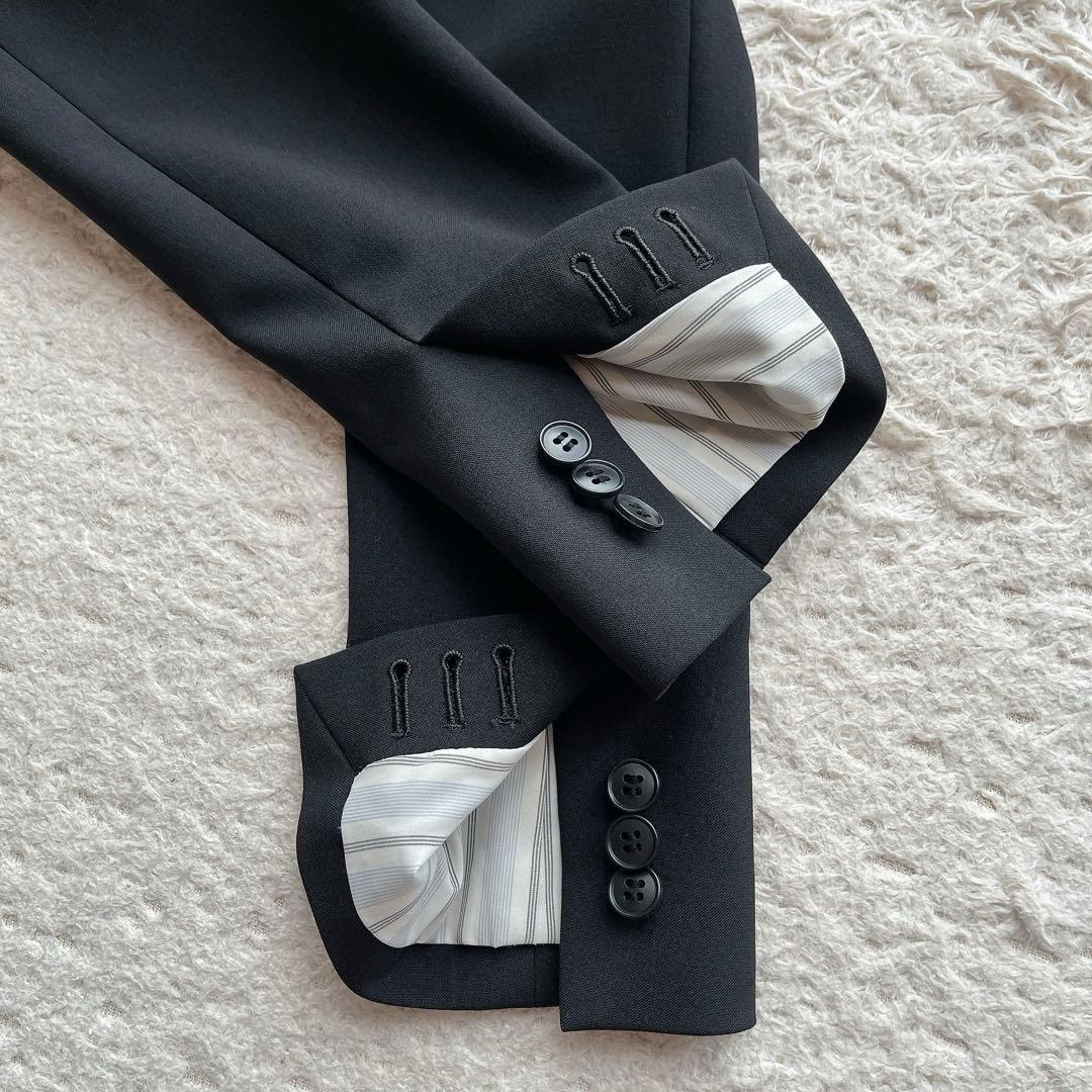 セオリー パンツスーツ セットアップ ブラック ビジネス リクルート 上M 下L