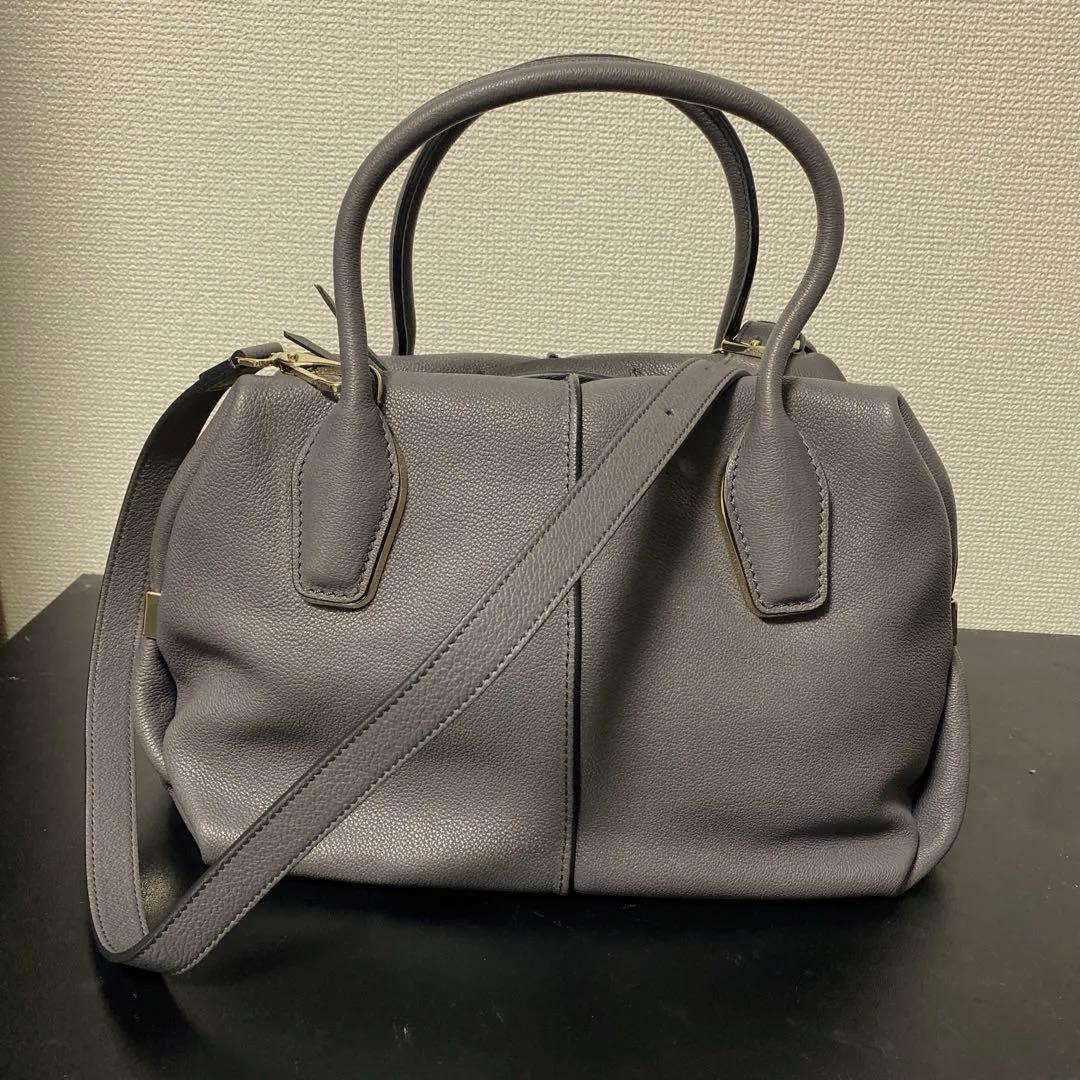 期間限定価格　美品TOD'S トッズ レザーバッグ　D Bow グレー