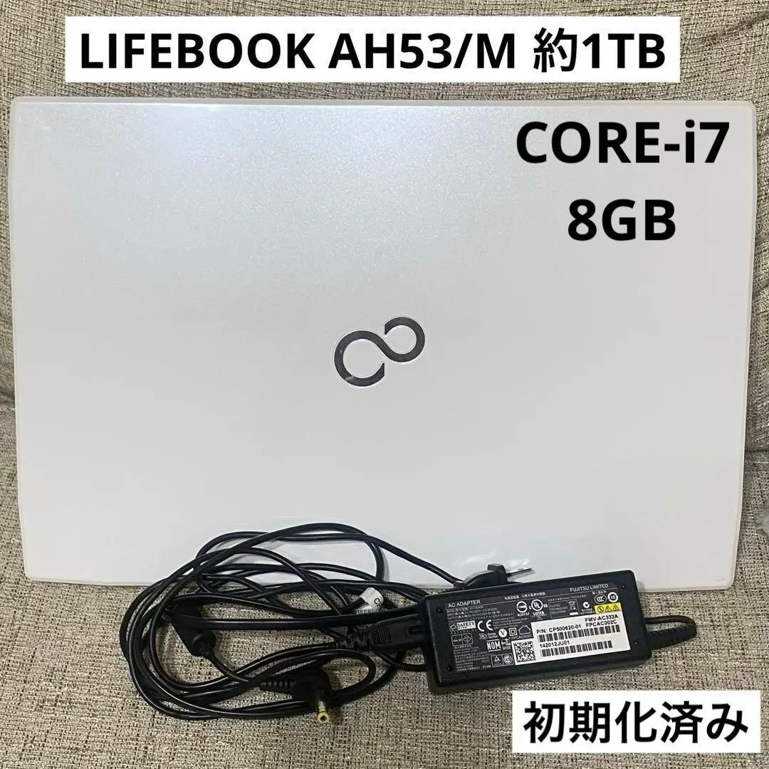 使用回数少なめ　富士通 ノートパソコン LIFEBOOK AH53/M 約1TB