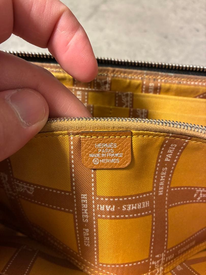 ち*る様 エルメス アザップロング シルクイン 長財布 ブラック