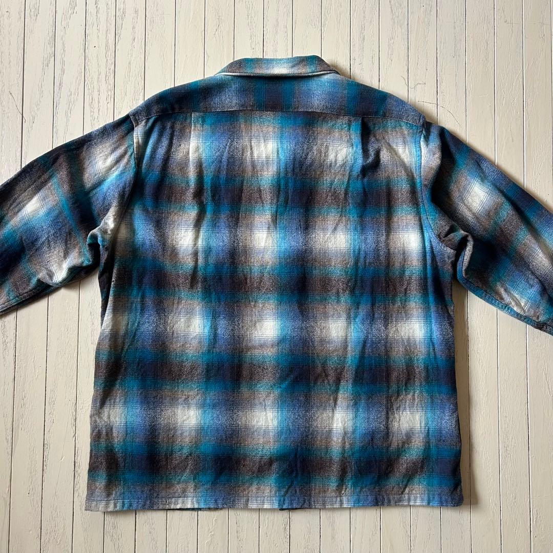 ド級スペシャル 70s ペンドルトン ボードシャツ 青オンブレ USA製 FJ氏