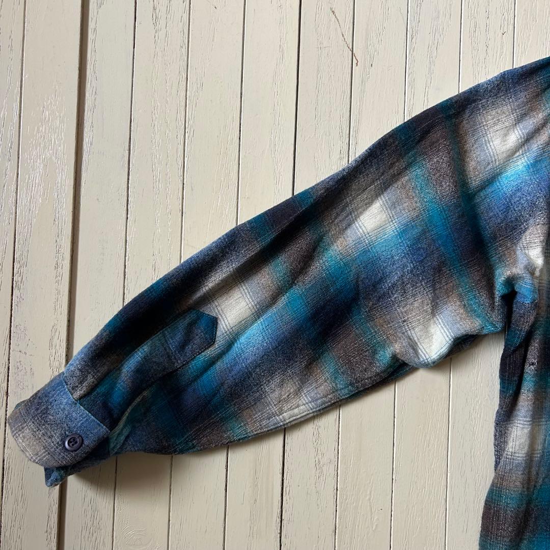 ド級スペシャル 70s ペンドルトン ボードシャツ 青オンブレ USA製 FJ氏