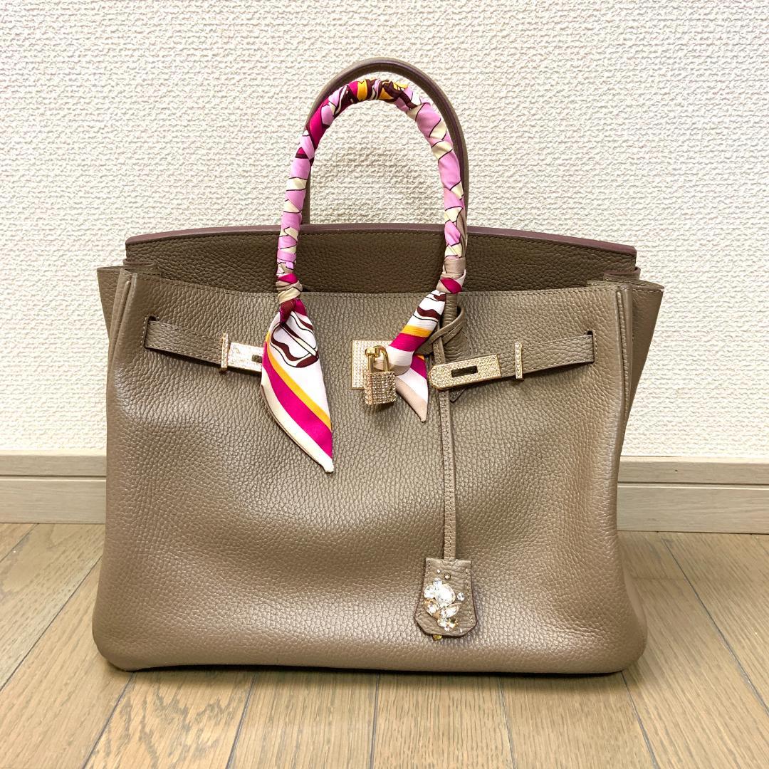 ハンドバッグ ビジュー、スカーフ付き