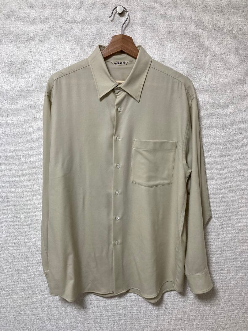 トップス AURALEE SUPER LIGHT WOOL SHIRT