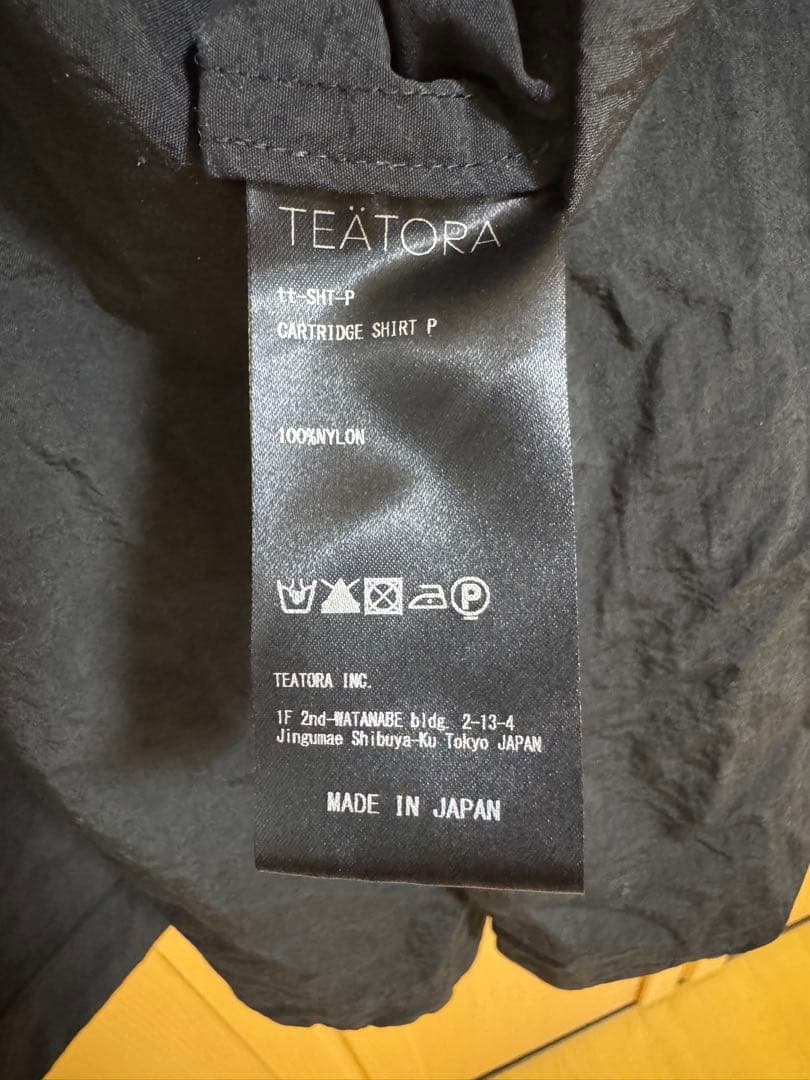 テアトラ　CARTRIDGE SHIRT - P BLACK サイズ4