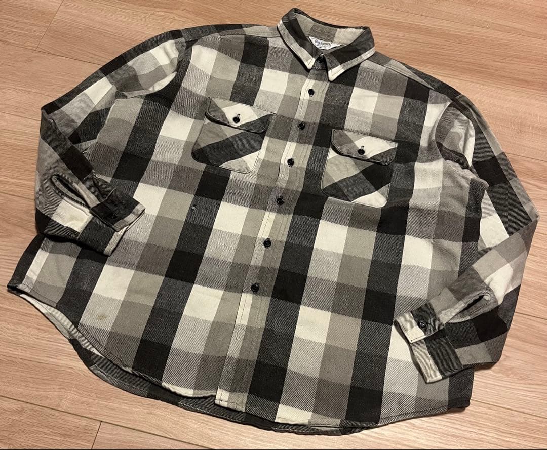 80s FIVE BROTHER ファイブ ブラザー 黒 白 2XL レア 古着