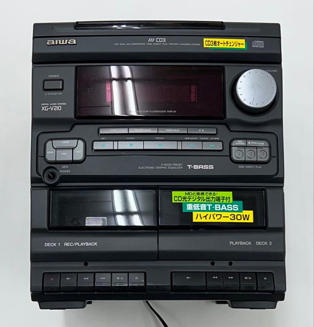 (ジャンク)aiwa アイワ　XG-V210 コンポ　スピーカーセット