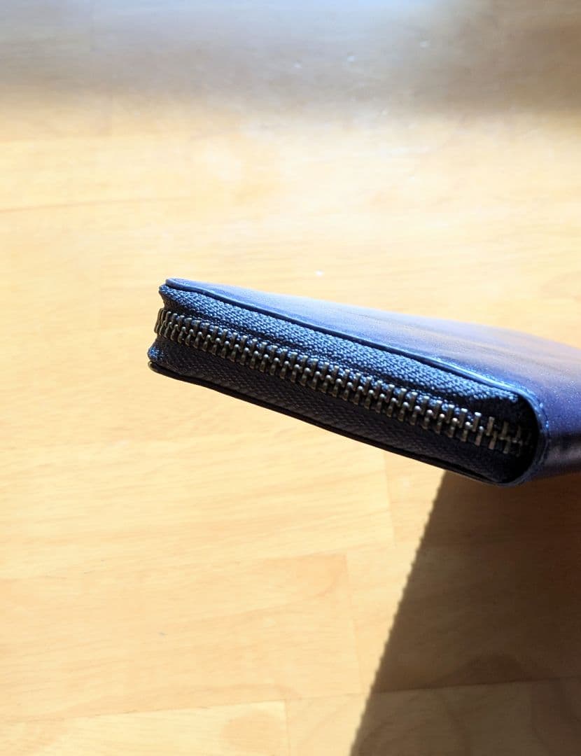 【新品未使用】マザーハウス アンティーク ロング ウォレット 濃紺（ネイビー）