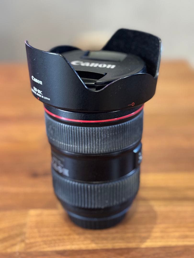 【ジャンク品】Canon zoom EF24-70mm レンズフード付き
