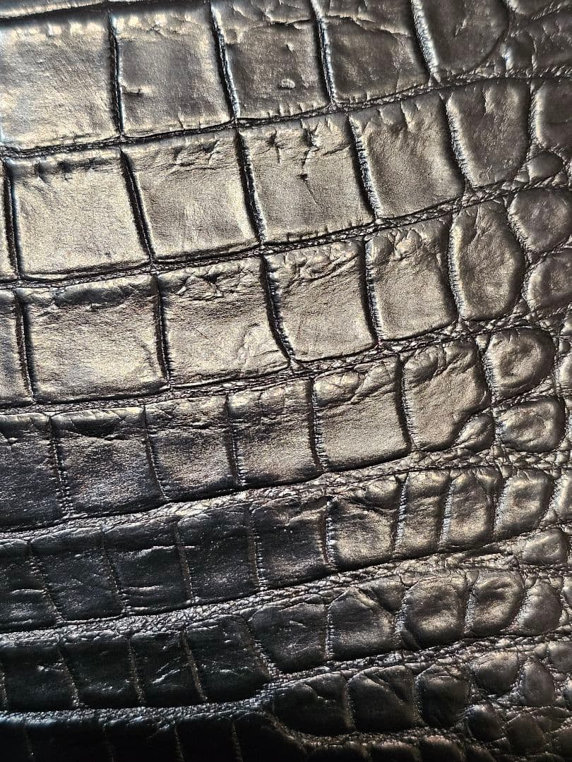 クロコダイル本革 長財布 ブラック 新品