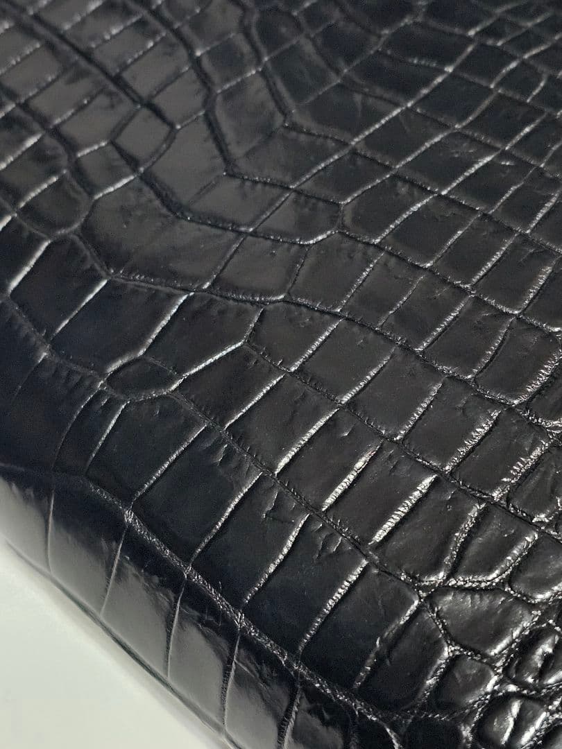 クロコダイル本革 長財布 ブラック 新品