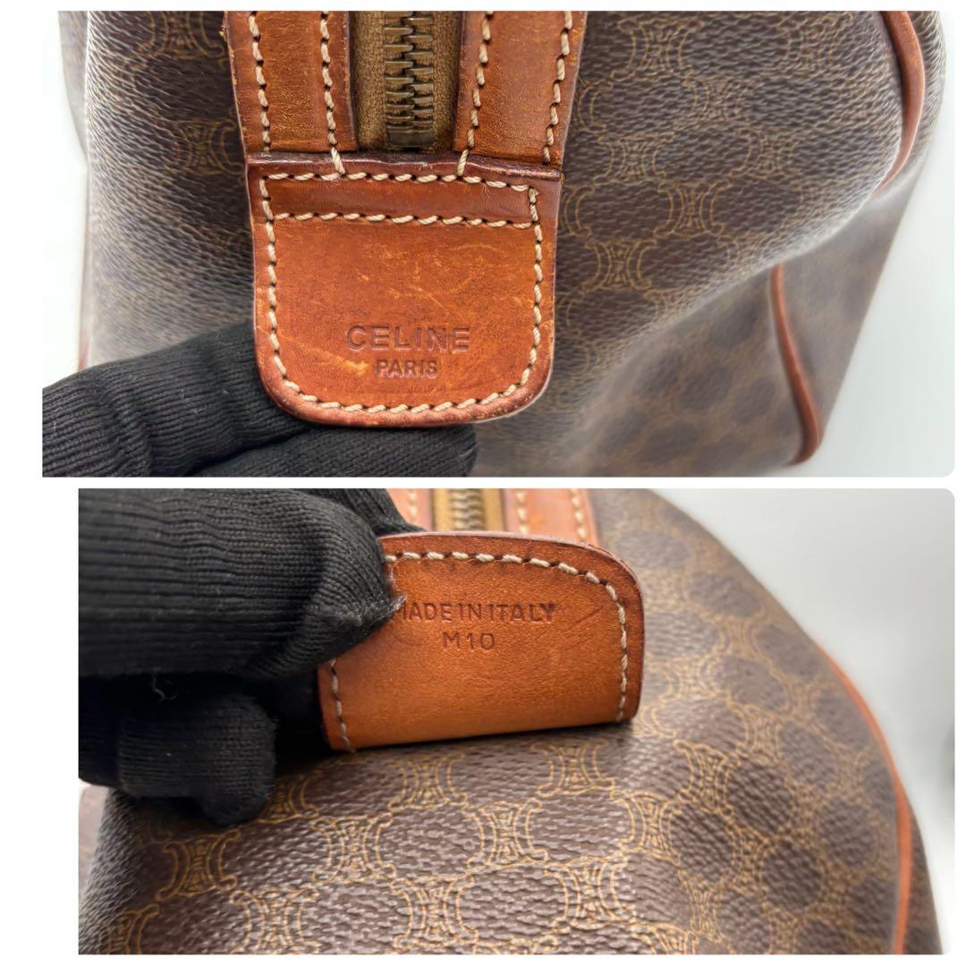 セリーヌ ボストンバッグ マカダム モノグラム トリオンフ レザー PVC 旅行