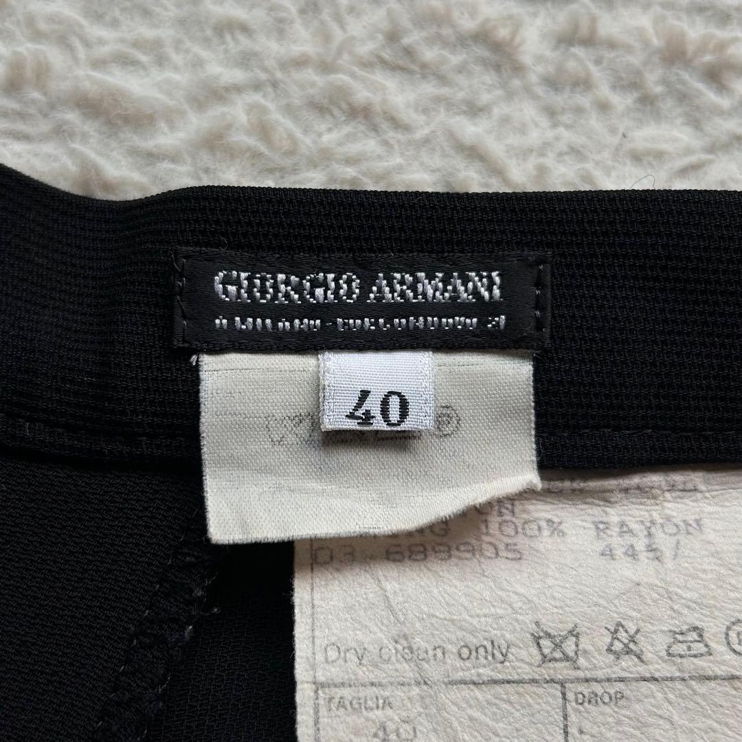 【美品】ジョルジオアルマーニ パンツセットアップ ウール 黒 40 イタリア製