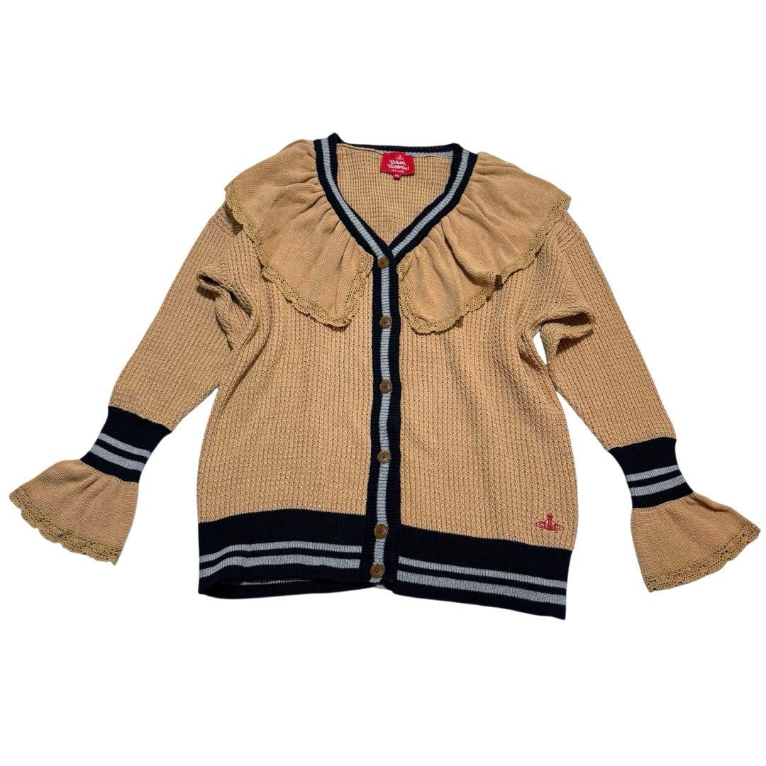 美品 Vivienne Westwood フリル レース ニット カーディガン