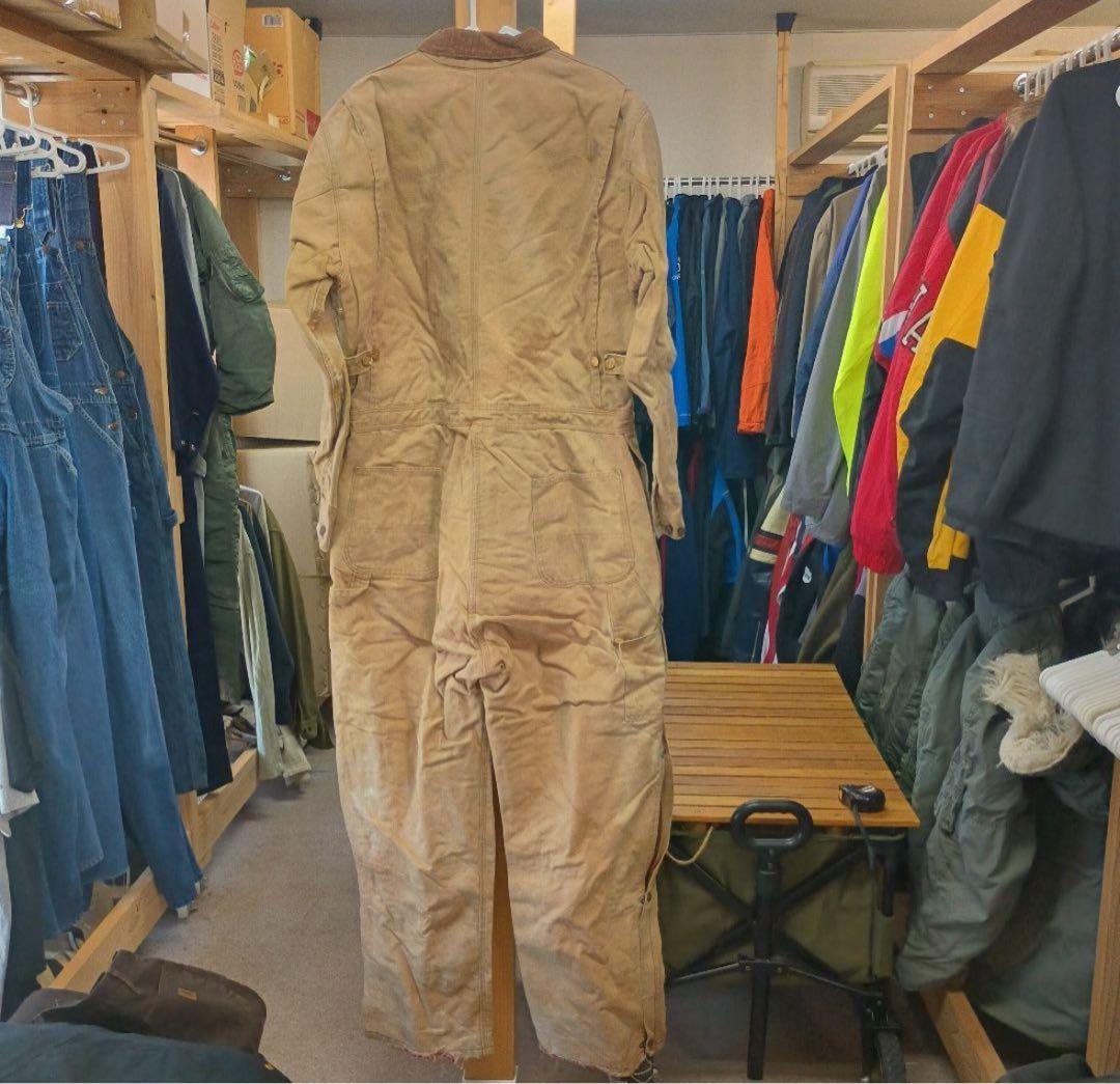 80'sUSAビンテージカーハート中綿ダック地オールインワンつなぎ100周年46