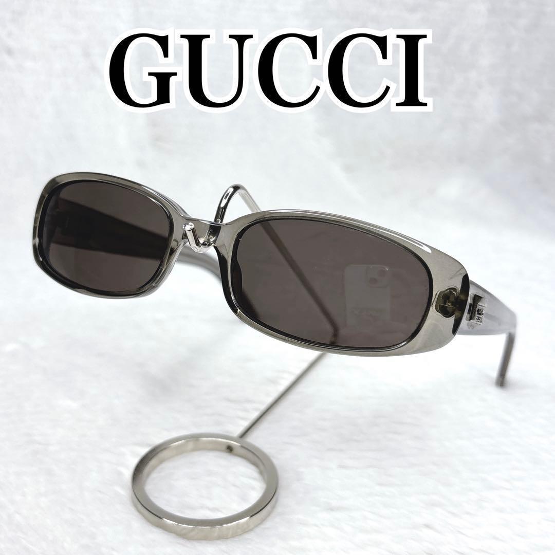 GUCCI グッチ クリアグレー vintage サングラス　ケース付　Y2K