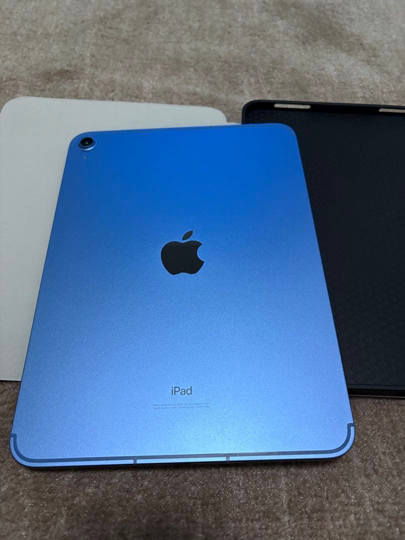 Apple iPad 本体 青色 カバー付き 10世代