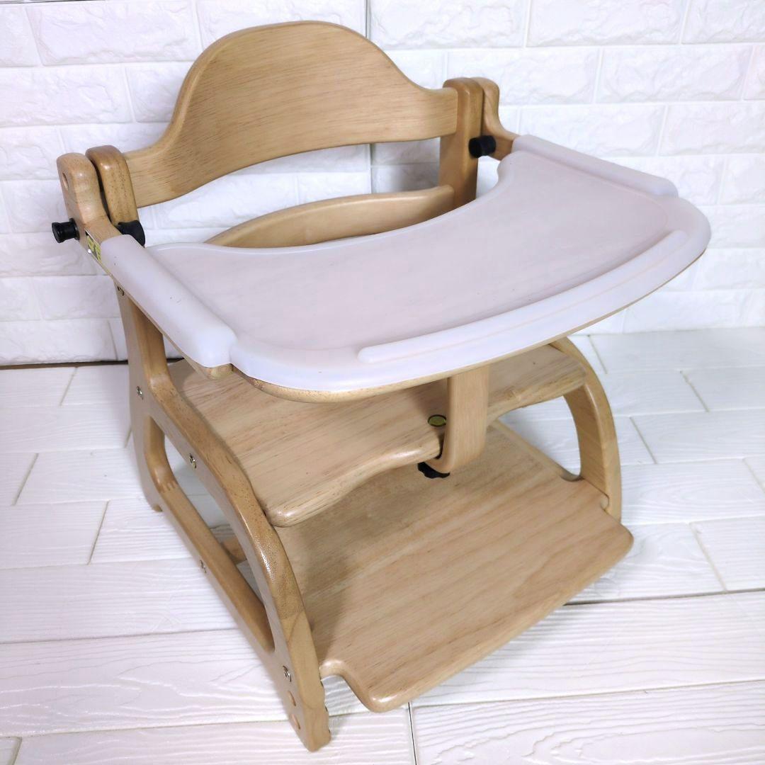 ◎未使用級◎　大和屋 　すくすくローチェアⅡ NA 木製　◎テーブルカバー付き◎