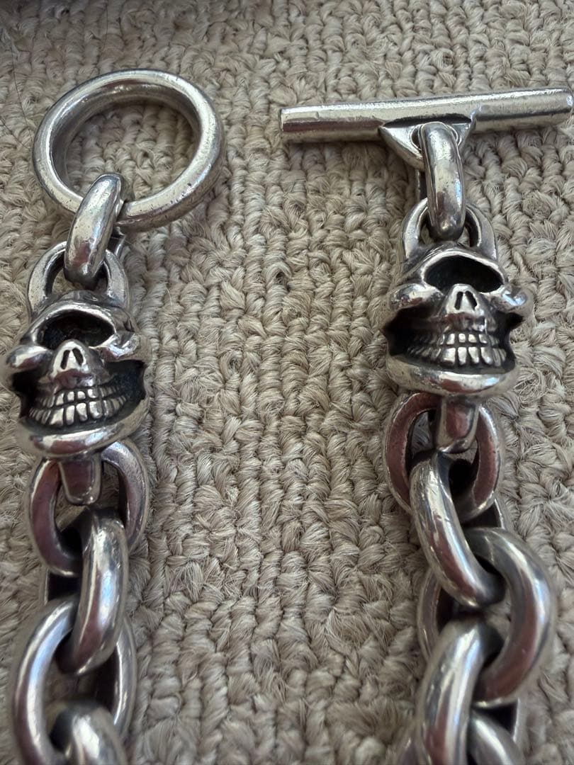 STOPLIGHT ストップライト 2スカル ブレスレット シルバー925