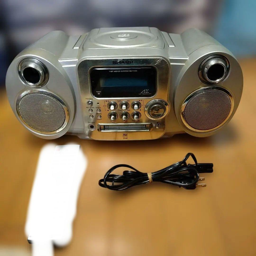 ジャンク品 SHARP 1ビットMD/CDシステム SD-FX20-G