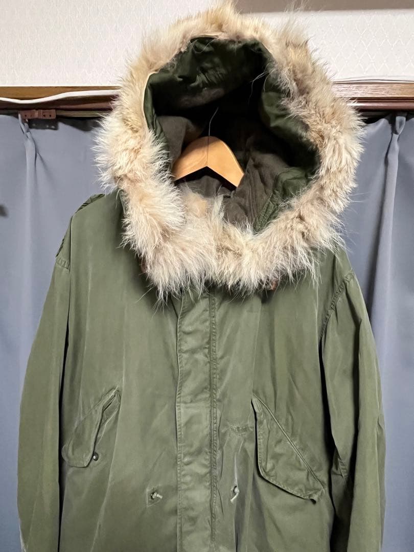 【超美品　デッド】米軍実物　M-51 リアル　コヨーテファー付フード　ワイヤー入