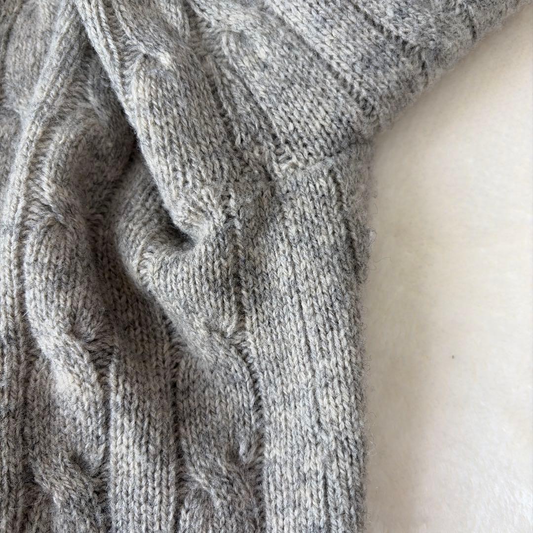 ラルフローレン カシミヤ ケーブルニットカーディガン ポニー刺繍