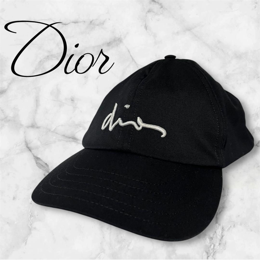 かやきりさま　Dior homme ディオール 黒 白 キャップ L
