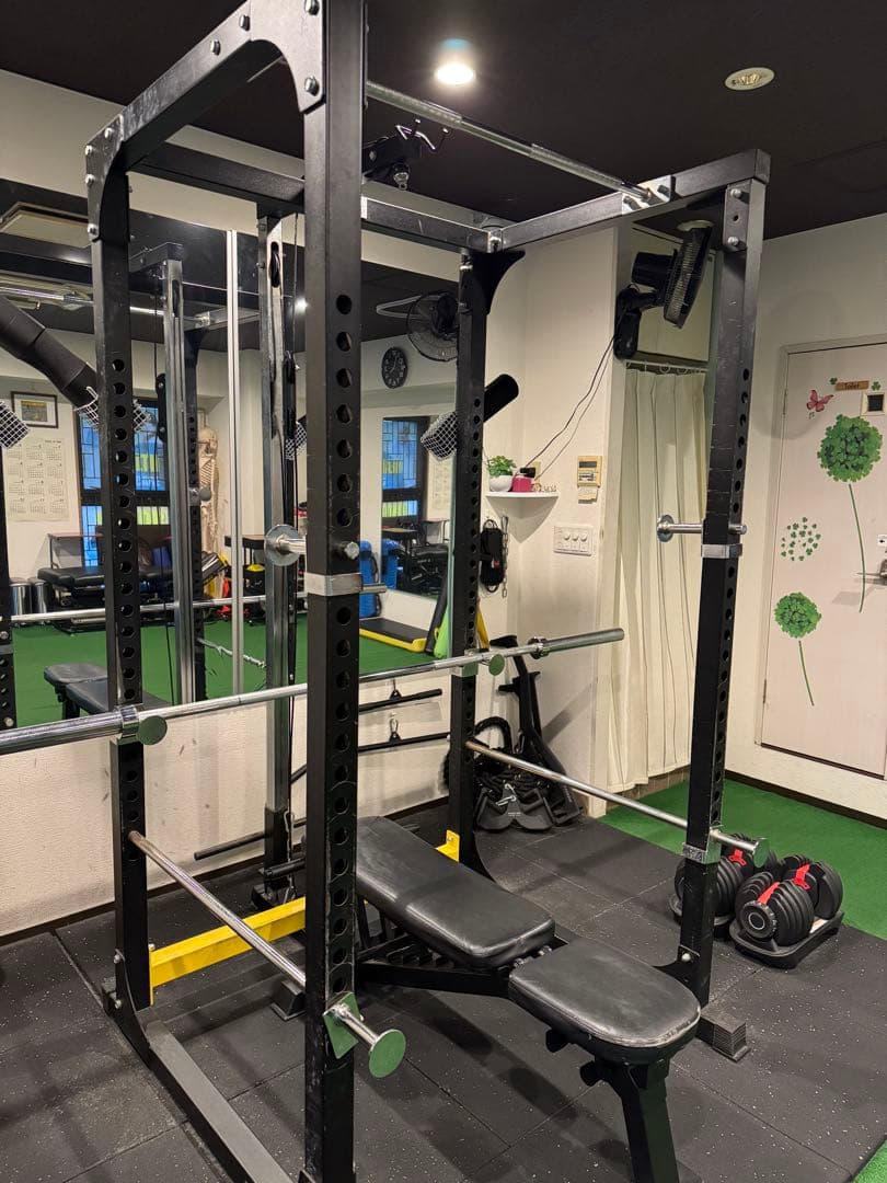 【値下げ】12.28夕方現地受取）パワーラック・ラバーマット、ラットオプション付