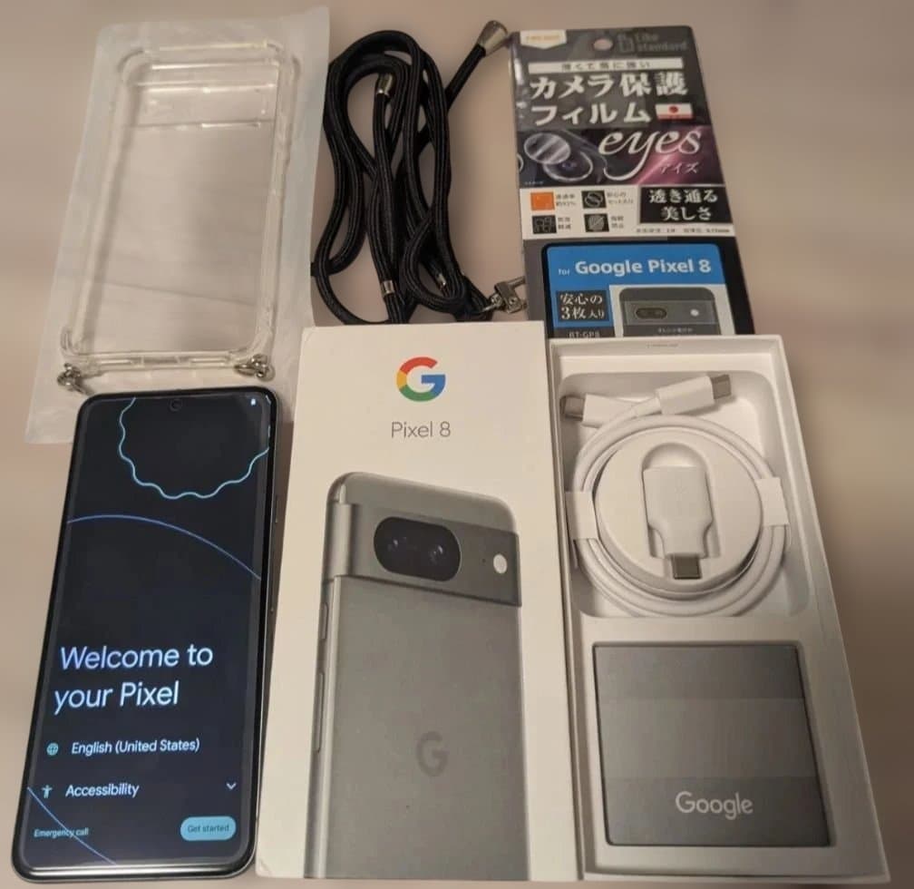 超美品Google Pixel 8 128GB Hazel おまけ新品ケースつき