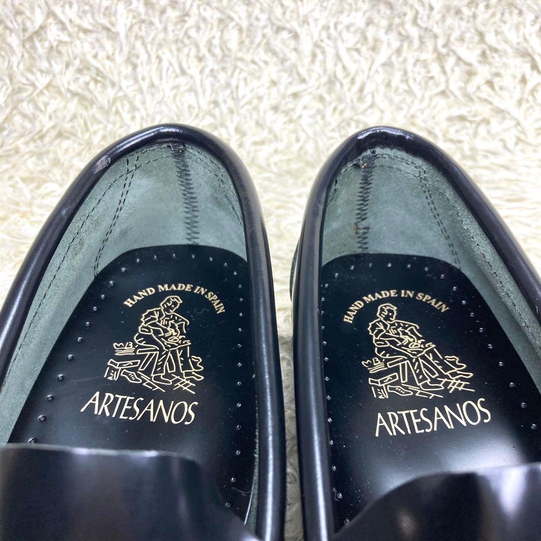 『未使用級』アルテサノス タッセルローファー ブラック レザー 革靴　23.5