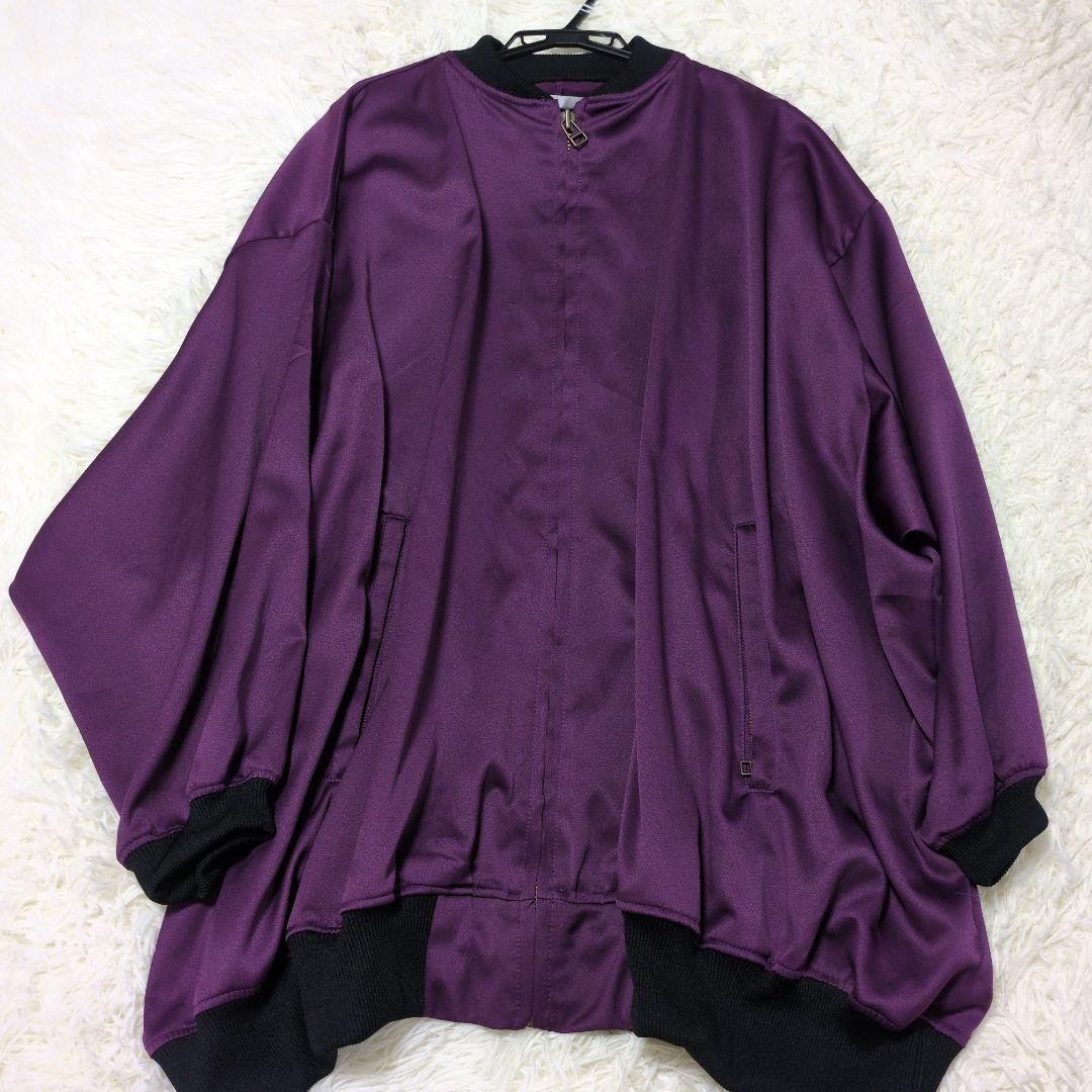 0658 neon light blouson パープル ブルゾン