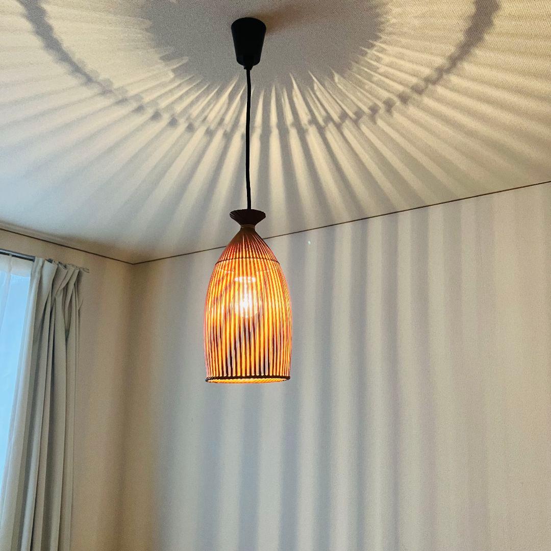 70'S 民藝 ヤマギワ 竹 ペンダントライト セット ジャパニーズモダン