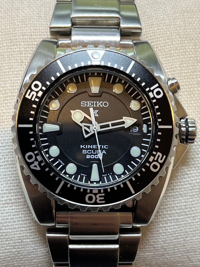 SEIKO プロスペック キネティック ダイバー 5M62-0BL0 OH済み