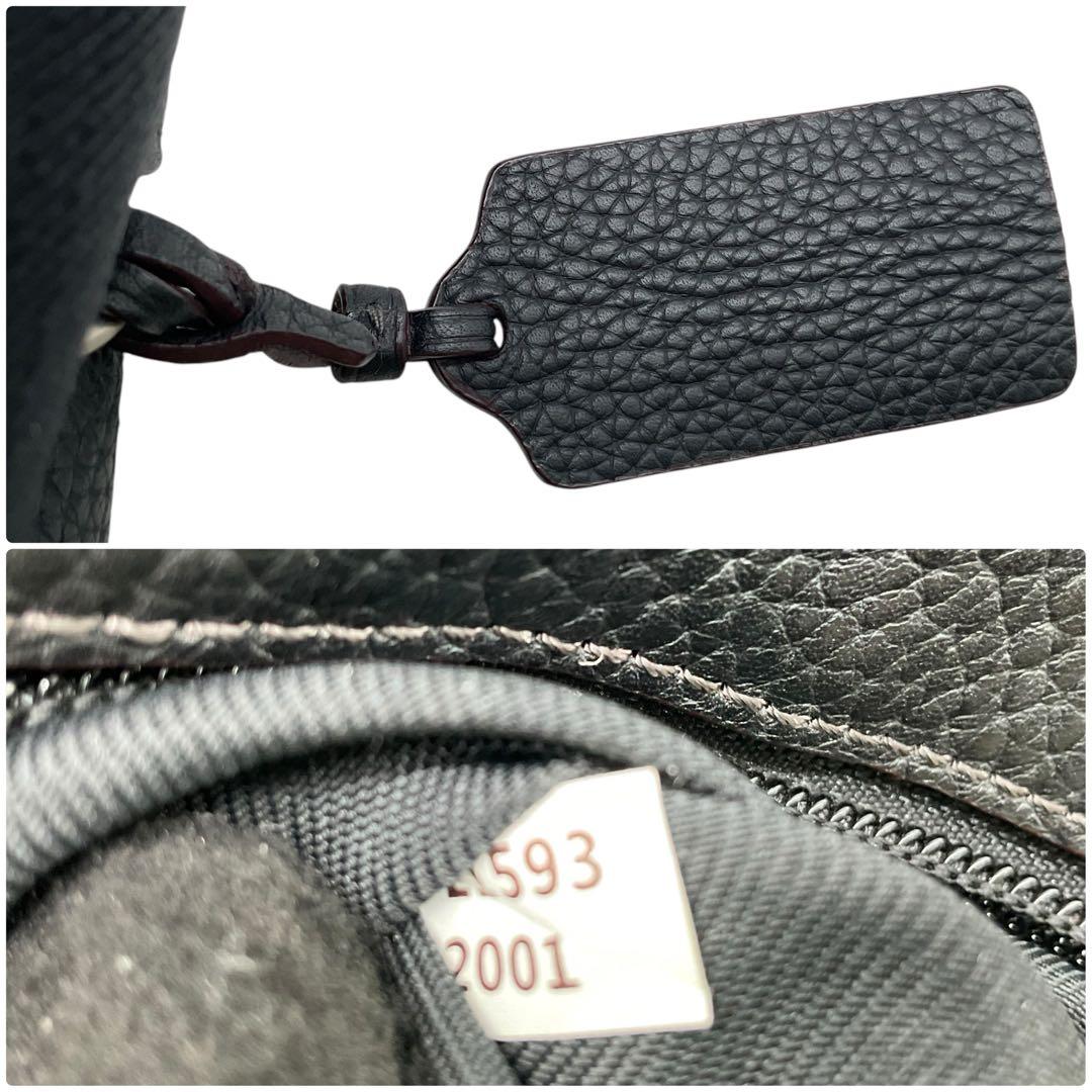 美品 コーチ メッセンジャーバッグ ブリーフケース ショルダバッグ レザー 黒