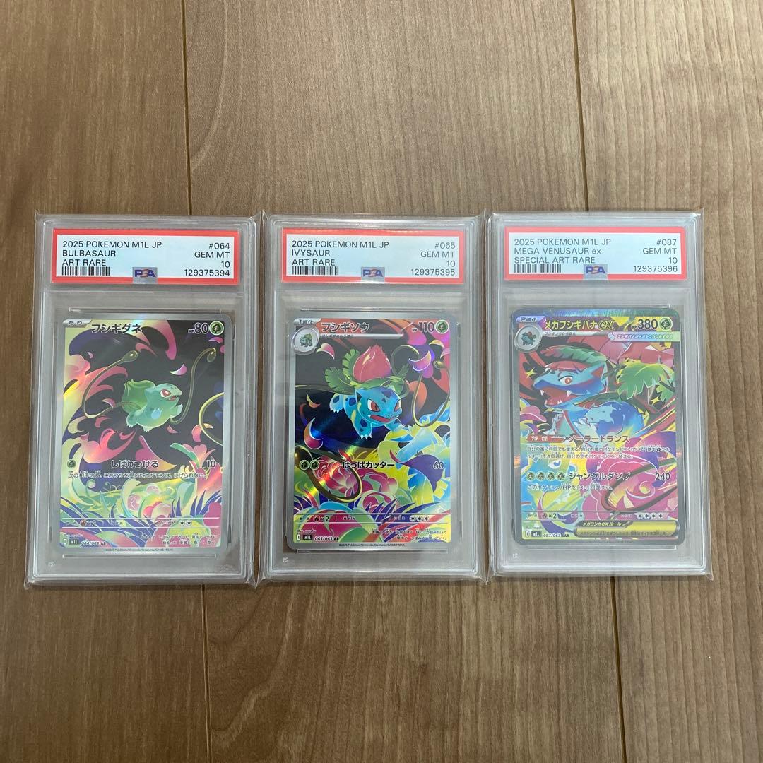 【PSA10 3連番】フシギダネ フシギソウ メガフシギバナex sar