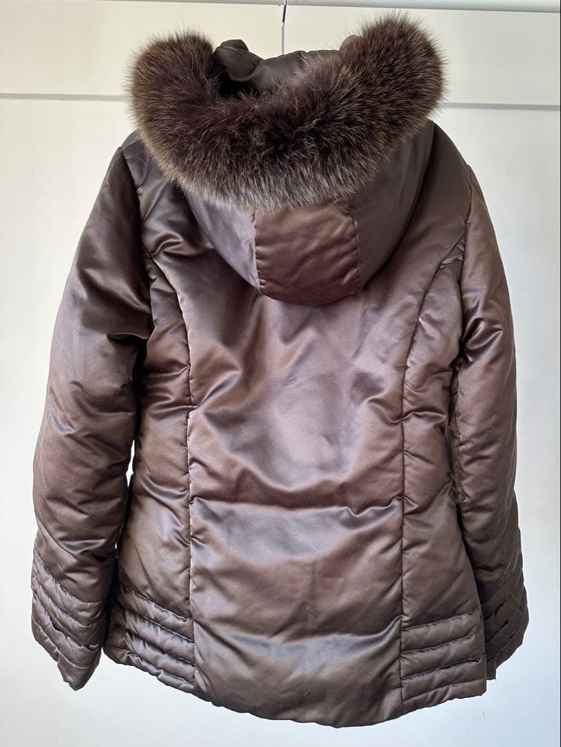 送料込　美品　MONCLER ブラウン ダウン　フード取外可　サイズ0