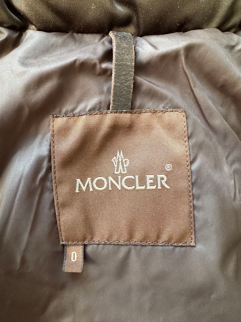 送料込　美品　MONCLER ブラウン ダウン　フード取外可　サイズ0