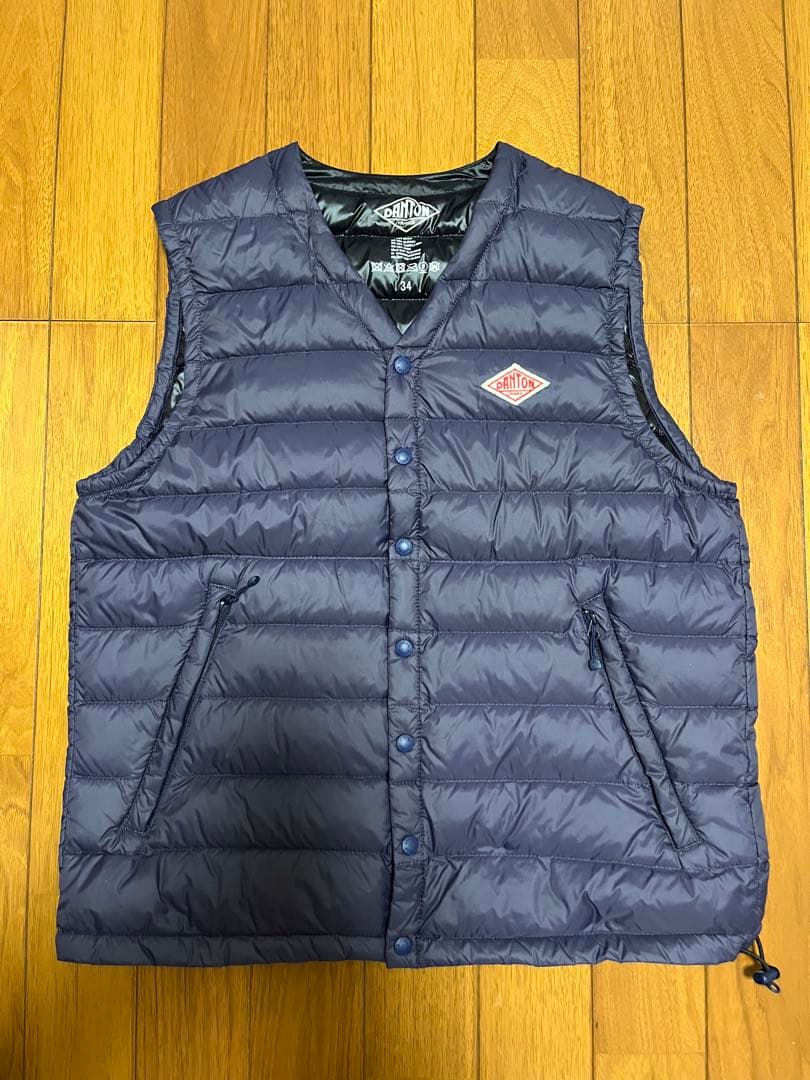 DANTON ダントン インナーVベストダウン レディース ネイビー 34