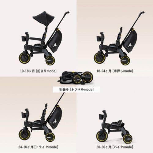 折りたたみ式三輪車 Liki trike リキトライク ミッドナイトエディション