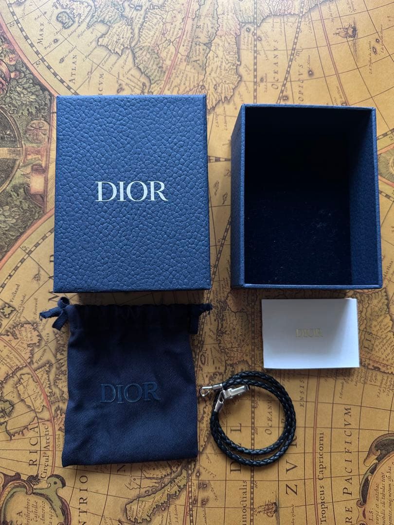 Dior ブレイドレザー　ダブル　ブレスレット