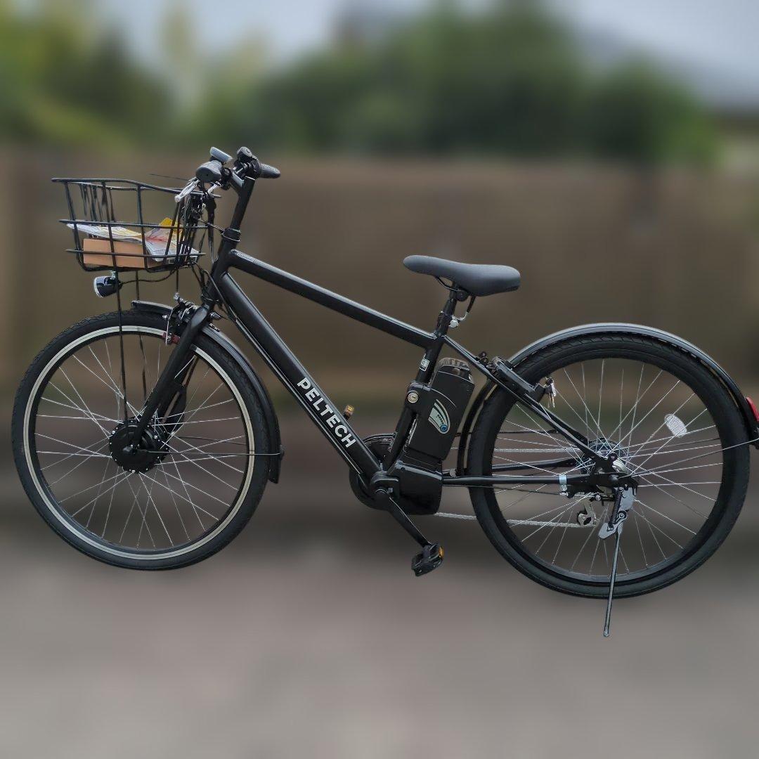 PELTECH 電動アシスト自転車　外装6段 27.5インチ ブラック