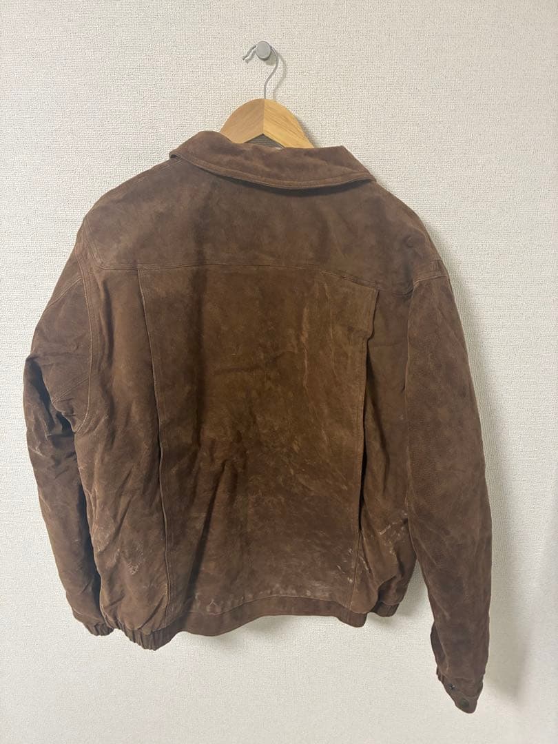 Eddie Bauer スエードジャケット ダウン ブラウン