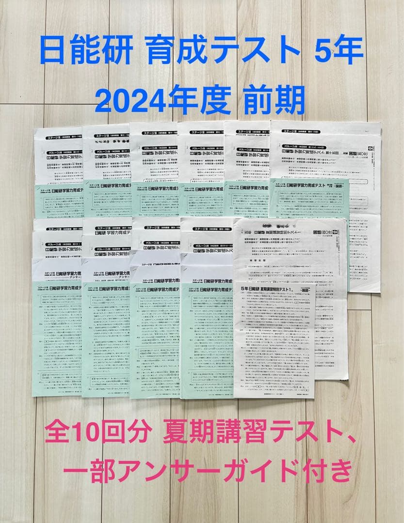 日能研 小5★育成テスト 前期 【2024年度】欠品なし★一部アンサーガイド付き