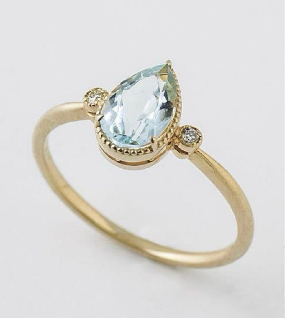 agate K10 アクアマリン リング　SAO 限定