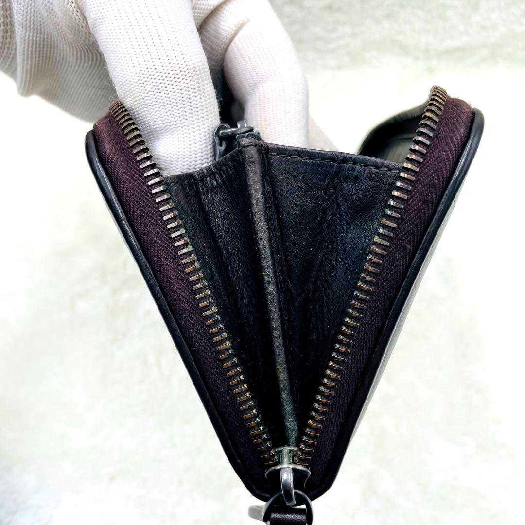 美品 希少 ボッテガヴェネタ 長財布 クロコダイル イントレチャート ブラウン