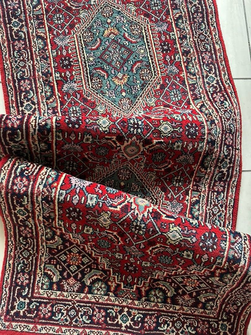 212×72 ヴィンテージラグ　手織　トライバルラグ