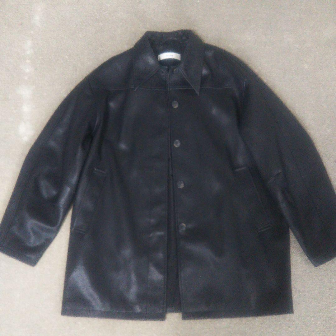 anuke エコレザーオーバージャケット